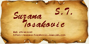 Suzana Tošaković vizit kartica